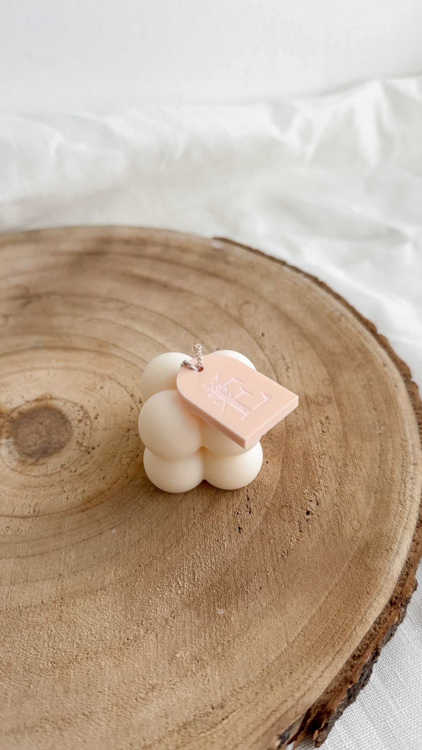 Bubbelkaars met naamlabel wit