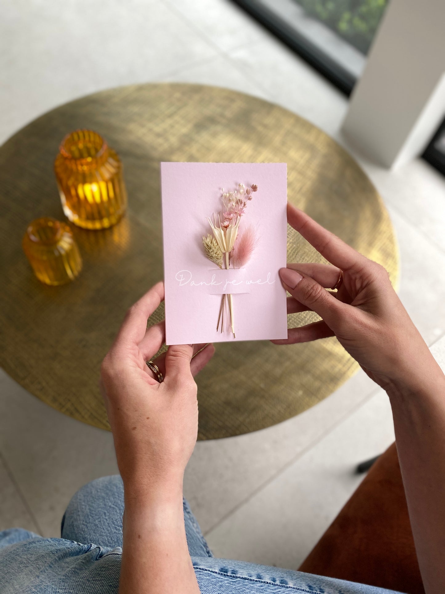 wenskaart met bloemen