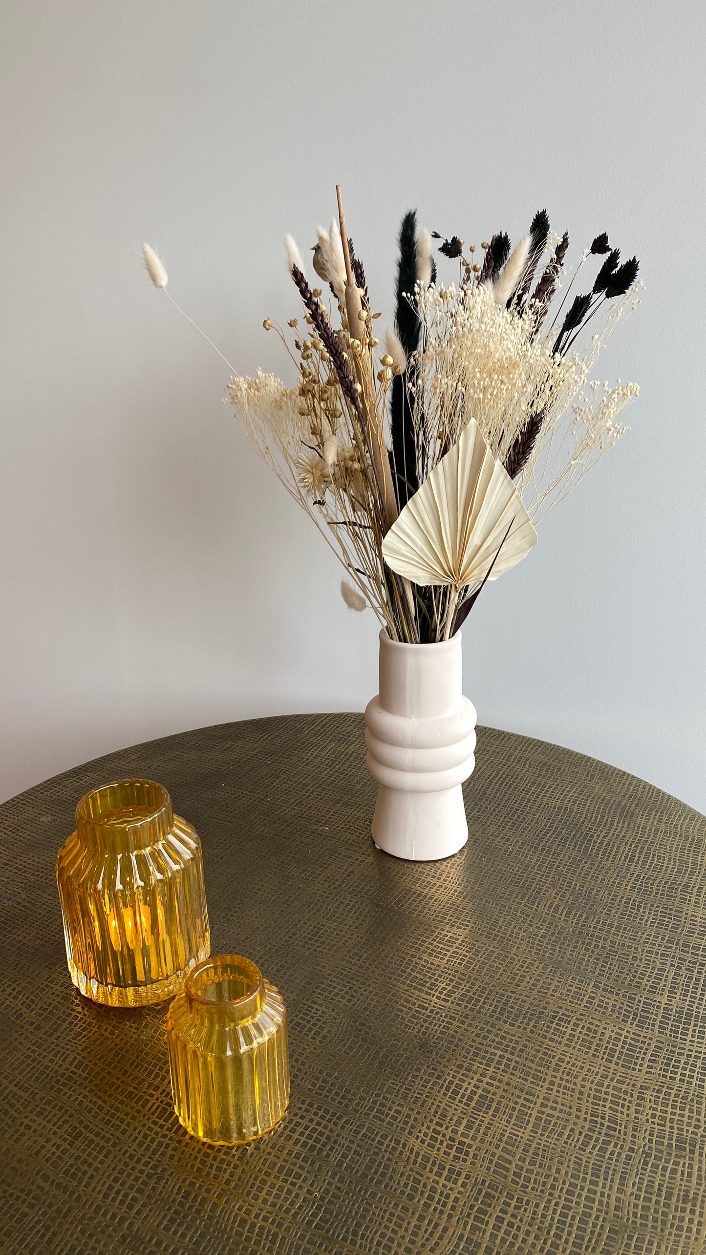 Droogbloemenboeket boho bruin