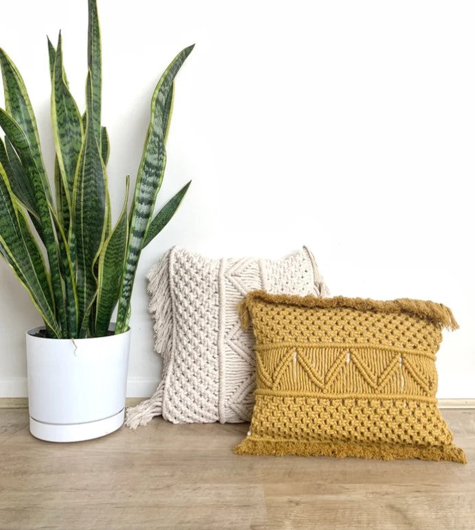 Sierkussen macramé