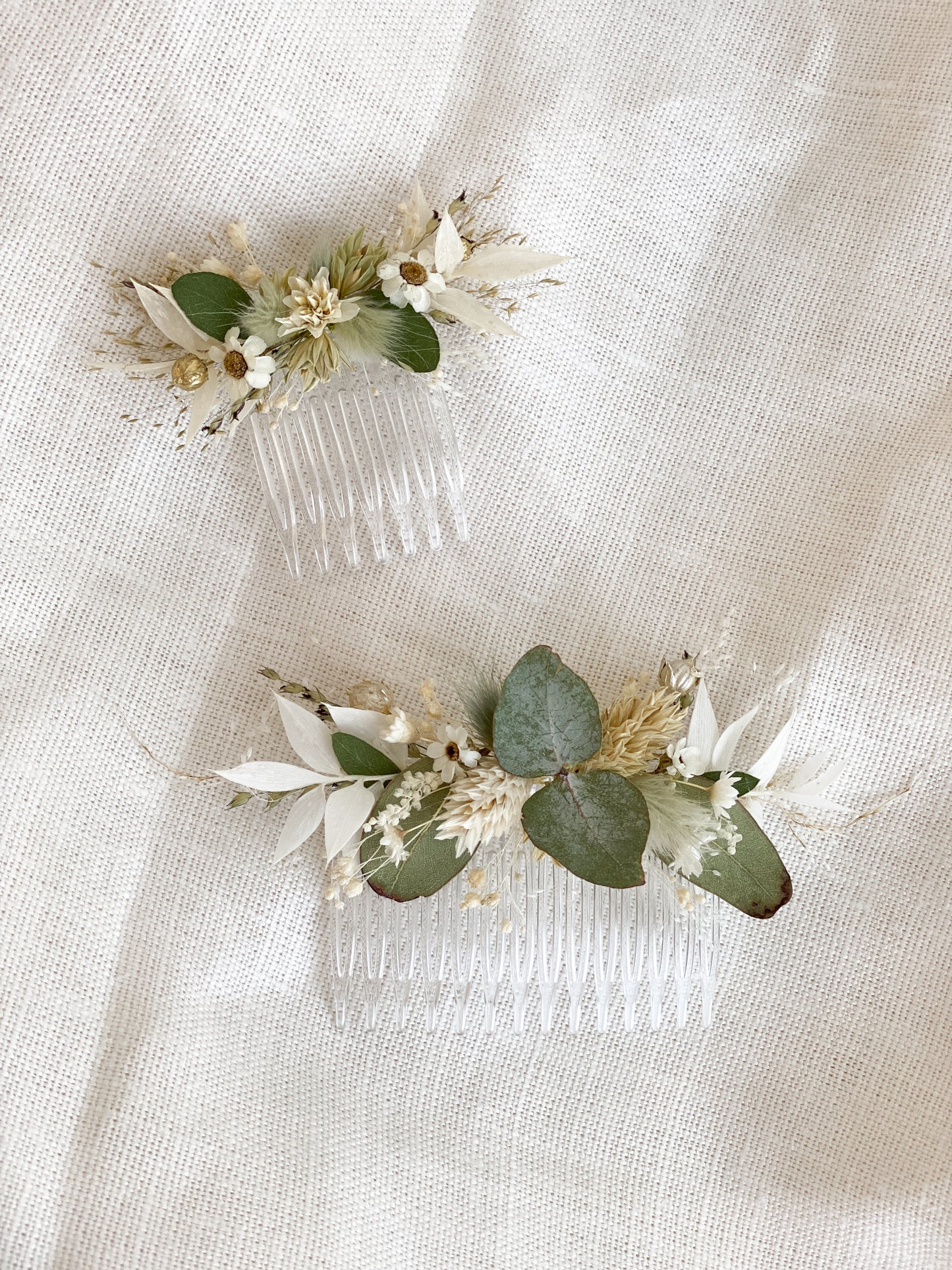 Peigne à cheveux en fleurs séchées
