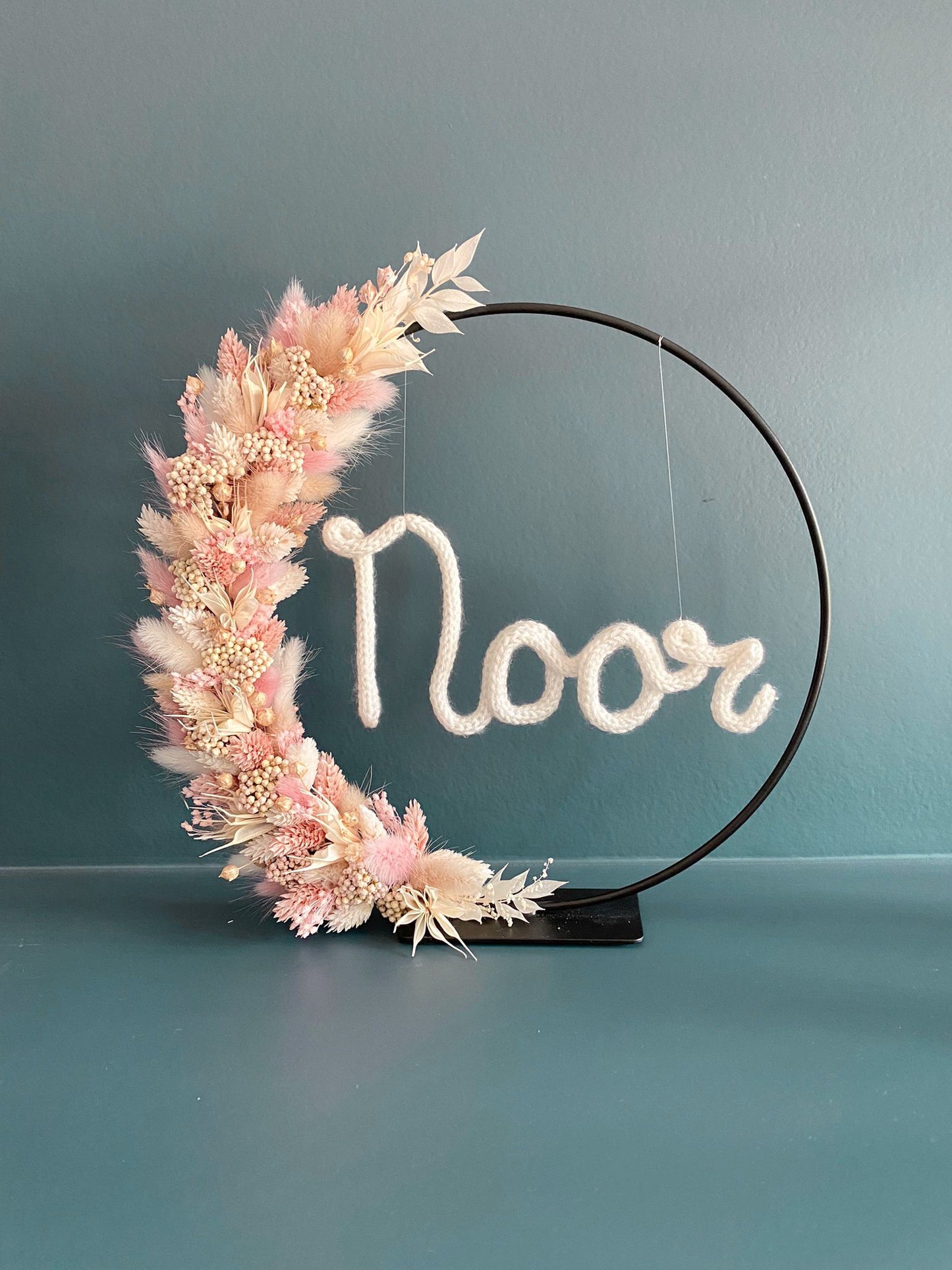 Droogbloemenhoepel naamhoepel met punniknaam