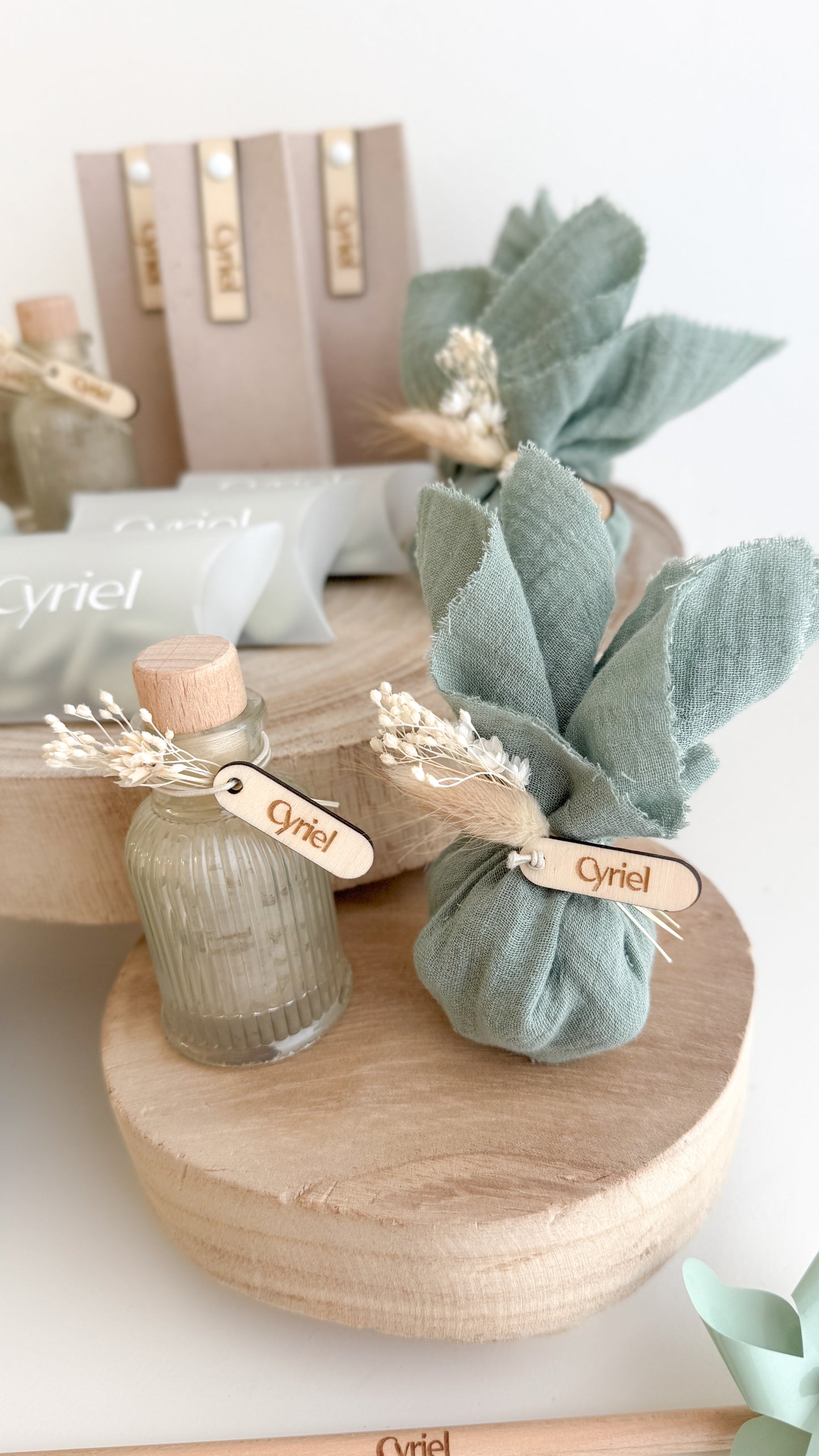 Doopsuikerconcept saliegroen