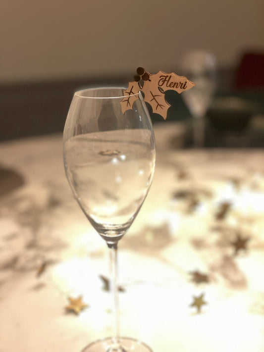 Houten naamkaartje feesttafel